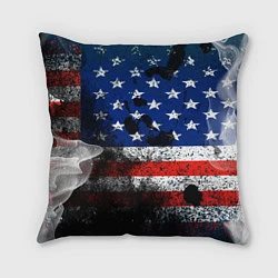 Подушка квадратная США, цвет: 3D-принт