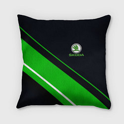 Подушка квадратная SKODA, цвет: 3D-принт