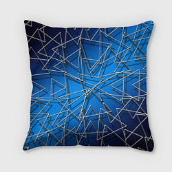 Подушка квадратная Треугольники, цвет: 3D-принт