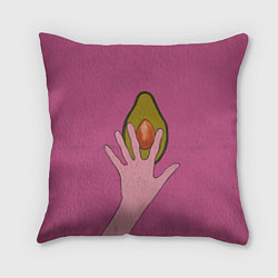 Подушка квадратная Avocado, цвет: 3D-принт