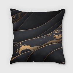 Подушка квадратная Black gold, цвет: 3D-принт