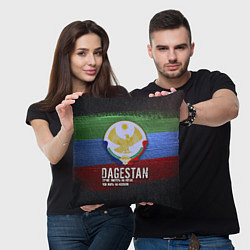 Подушка квадратная Дагестан - Кавказ Сила, цвет: 3D-принт — фото 2