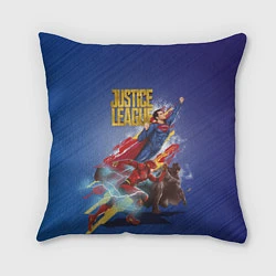Подушка квадратная Justice League, цвет: 3D-принт