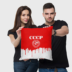 Подушка квадратная СССР, цвет: 3D-принт — фото 2