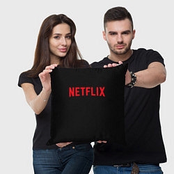Подушка квадратная NETFLIX, цвет: 3D-принт — фото 2