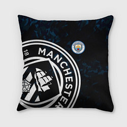 Подушка квадратная Manchester City, цвет: 3D-принт