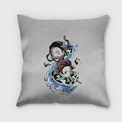 Подушка квадратная Demon slayer