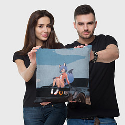 Подушка квадратная Мичиру Кагэмори, цвет: 3D-принт — фото 2