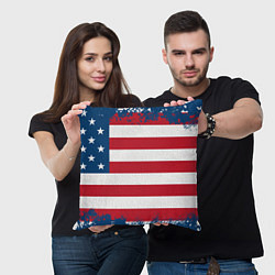 Подушка квадратная Америка, цвет: 3D-принт — фото 2