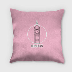 Подушка квадратная Биг Бен, Лондон, London, цвет: 3D-принт
