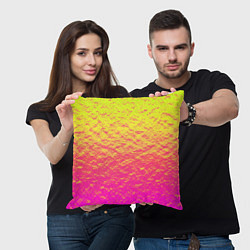 Подушка квадратная Яркий закат, цвет: 3D-принт — фото 2