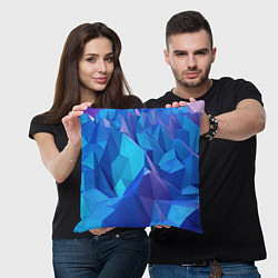 Подушка квадратная NEON CRYSTALLS, цвет: 3D-принт — фото 2