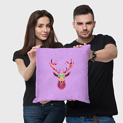Подушка квадратная Олень, deer, цвет: 3D-принт — фото 2