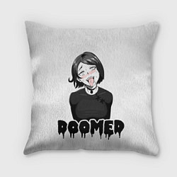Подушка квадратная Doomer girl, цвет: 3D-принт