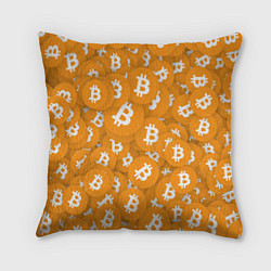 Подушка квадратная Я БИТКОИН I AM BITCOIN, цвет: 3D-принт
