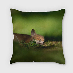 Подушка квадратная Сонный лисенок