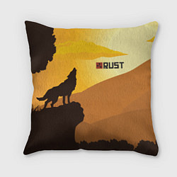 Подушка квадратная Rust, цвет: 3D-принт