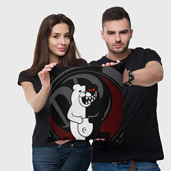 Подушка квадратная MONOKUMA МОНОКУМА DANGANRO, цвет: 3D-принт — фото 2