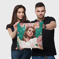 Подушка квадратная Lana del rey, цвет: 3D-принт — фото 2