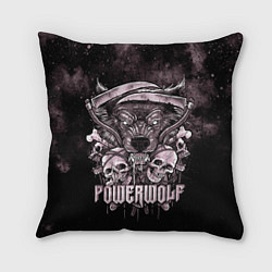 Подушка квадратная Powerwolf, цвет: 3D-принт