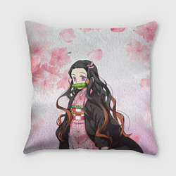 Подушка квадратная НЕЗУКА NEZUKO, цвет: 3D-принт