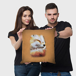 Подушка квадратная Лисичка, цвет: 3D-принт — фото 2