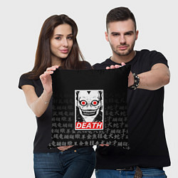Подушка квадратная DEATH NOTE ТЕТРАДЬ СМЕРТИ, цвет: 3D-принт — фото 2