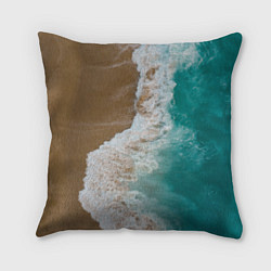 Подушка квадратная Пляж beach, цвет: 3D-принт