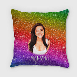 Подушка квадратная Manizha Радужные блестки, цвет: 3D-принт