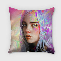 Подушка квадратная Billie Eilish, цвет: 3D-принт