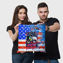 Подушка квадратная Daft Punk american dream, цвет: 3D-принт — фото 2