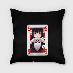 Подушка квадратная Jabami Yumeko Безумный Азарт, цвет: 3D-принт