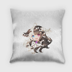 Подушка квадратная Девушка с рожками, цвет: 3D-принт