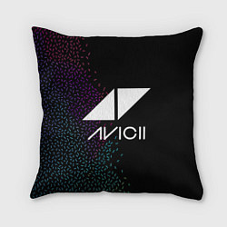 Подушка квадратная AVICII RAIBOW STYLE, цвет: 3D-принт