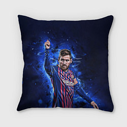 Подушка квадратная Lionel Messi Barcelona 10, цвет: 3D-принт
