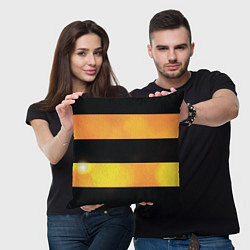 Подушка квадратная Георгиевская лента, цвет: 3D-принт — фото 2