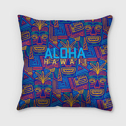 Подушка квадратная ALOHA HAWAII АЛОХА ГАВАЙИ, цвет: 3D-принт