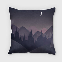 Подушка квадратная Night forest, цвет: 3D-принт