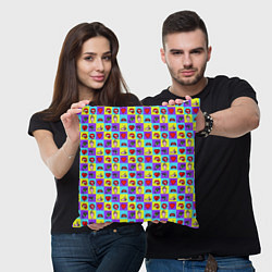 Подушка квадратная Поп-арт, цвет: 3D-принт — фото 2