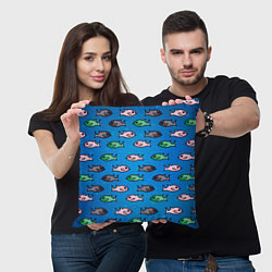 Подушка квадратная Рыбки, цвет: 3D-принт — фото 2