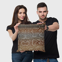 Подушка квадратная Snake skin, цвет: 3D-принт — фото 2