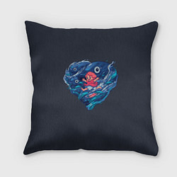 Подушка квадратная Ocean heart Totoro, цвет: 3D-принт