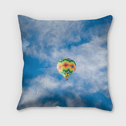 Подушка квадратная Воздушный шар в небе, цвет: 3D-принт