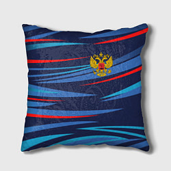 Подушка квадратная РОССИЯ RUSSIA UNIFORM, цвет: 3D-принт