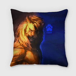 Подушка квадратная Furry lion, цвет: 3D-принт