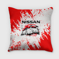 Подушка квадратная Nissan, цвет: 3D-принт
