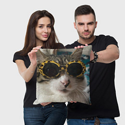 Подушка квадратная Мем про кота, цвет: 3D-принт — фото 2