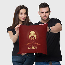 Подушка квадратная The Dude, цвет: 3D-принт — фото 2