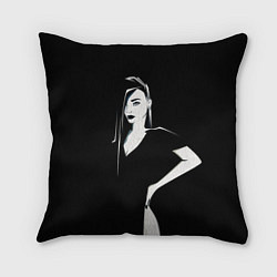 Подушка квадратная Арт с девушкой, цвет: 3D-принт