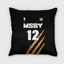 Подушка квадратная 12 MSBY BLACK JACKALS, цвет: 3D-принт